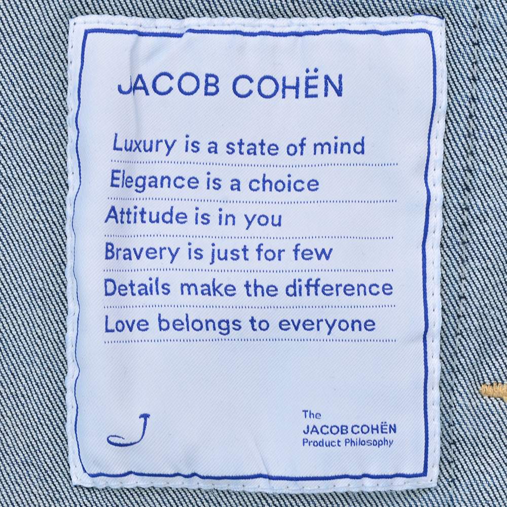 ヤコブコーエン JACOB COHEN ストレッチデニムブルゾン メンズ Gジャン コットン ブルーウォッシュ LUXURY スリムフィット シルバーパーツ国内正規品の画像