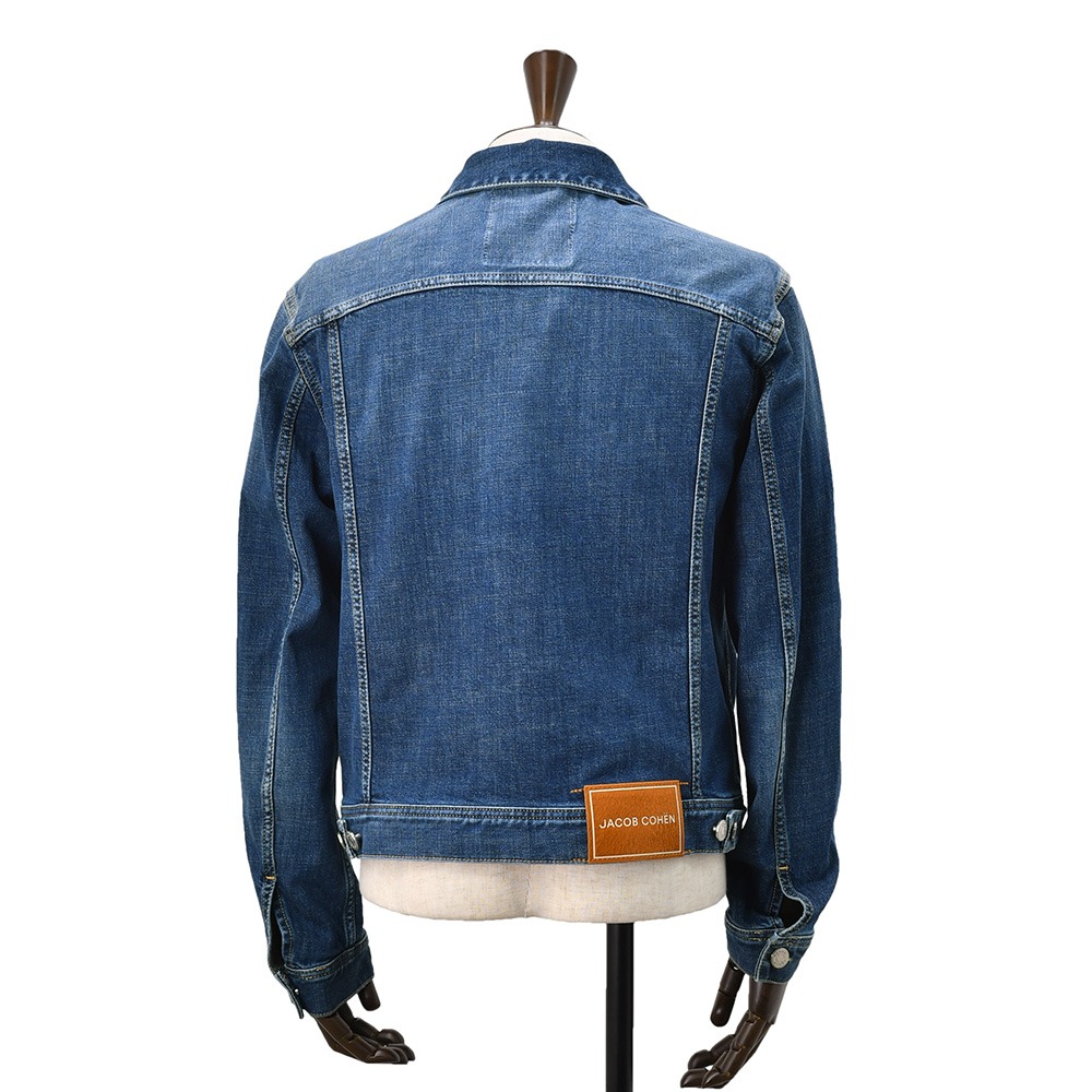 ヤコブコーエン JACOB COHEN ストレッチデニムブルゾン メンズ Gジャン コットン ブルーウォッシュ LUXURY スリムフィット シルバーパーツ国内正規品の画像