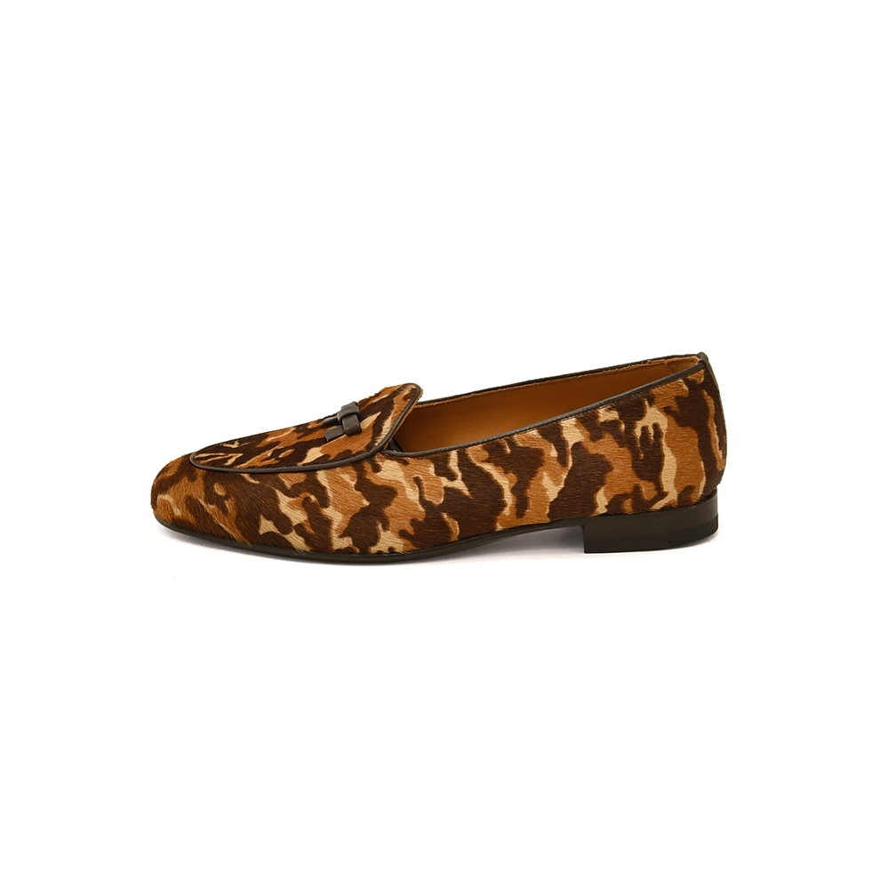 ボウタイ BOW-TIE カモフラ柄 Camo ダークブラウンレザートリミング 