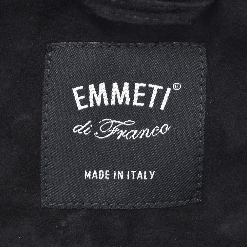 エンメティ EMMETI レザーブルゾン メンズ トラッカージャケット JACK ジャック スペシャルラムスキンスエード ブラック　黒 3ｒｄ型 数量限定 国内正規品の画像