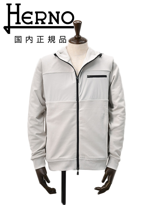 HERNO パーカー アイスグレー 48 FUNCTIONAL WARDROBE HERNO（ヘルノ） マウンテンフーディ メンズ ジップアップアウター