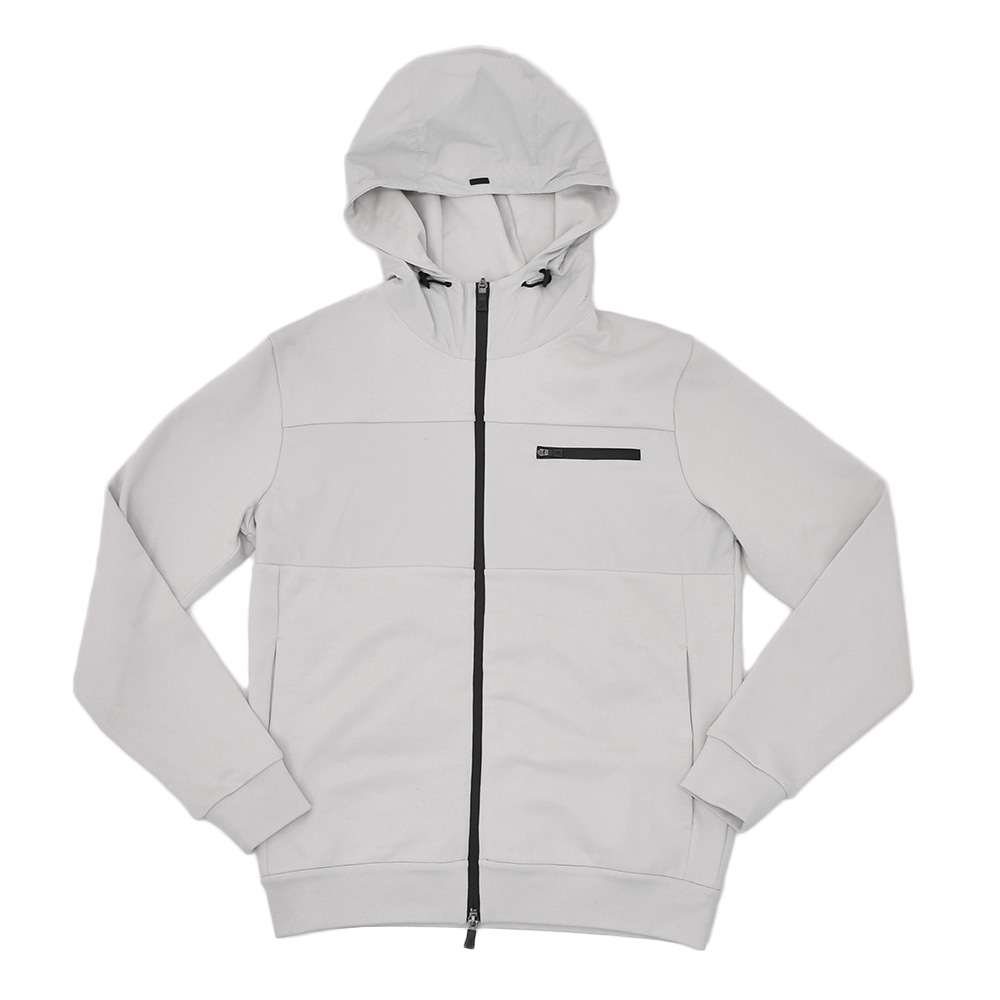 ヘルノ HERNO マウンテンフーディ メンズ ジップアップアウター FUNCTIONAL WARDROBE アイスグレー フーディー ストレッチコットン 国内正規品の画像