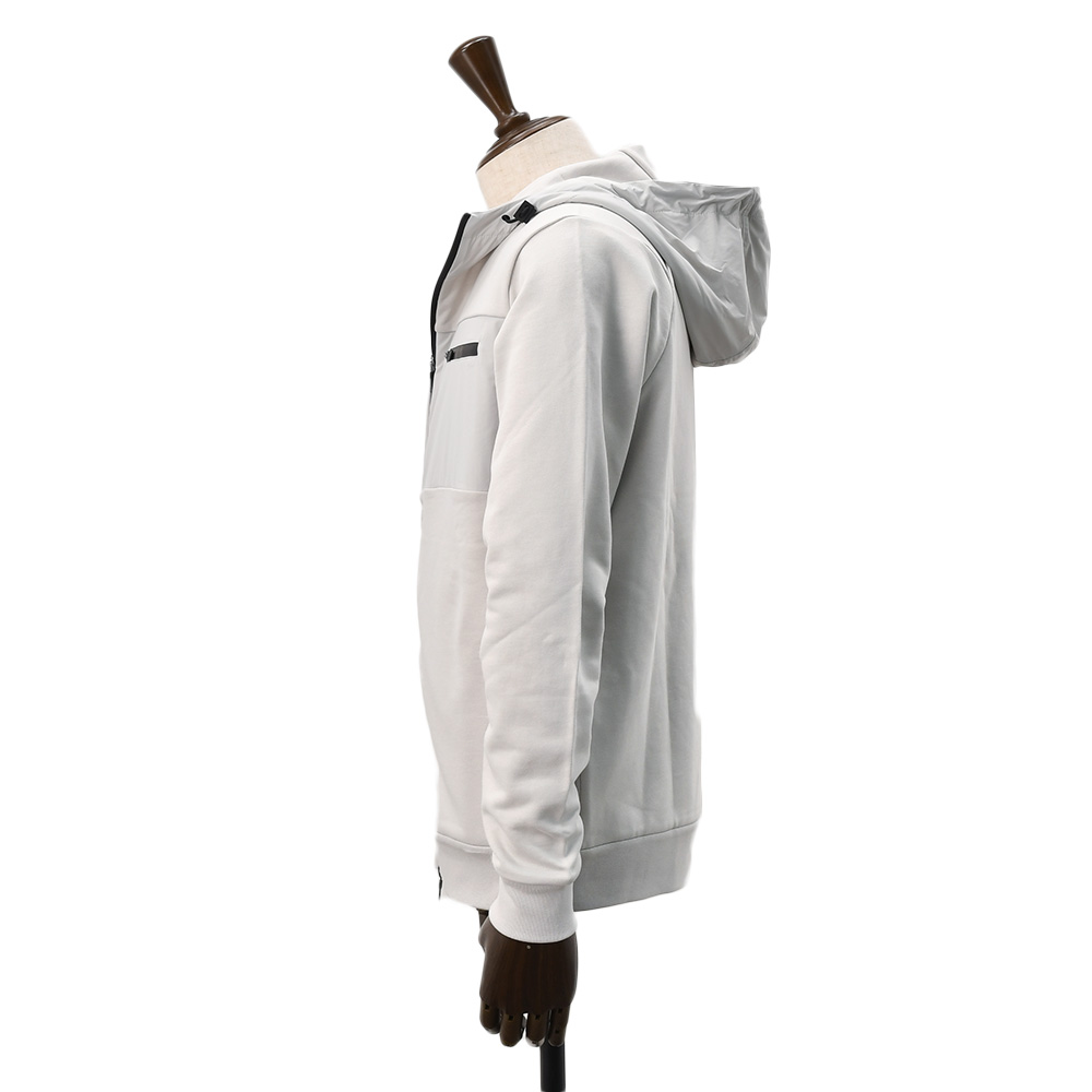 ヘルノ HERNO マウンテンフーディ メンズ ジップアップアウター FUNCTIONAL WARDROBE アイスグレー フーディー ストレッチコットン 国内正規品の画像