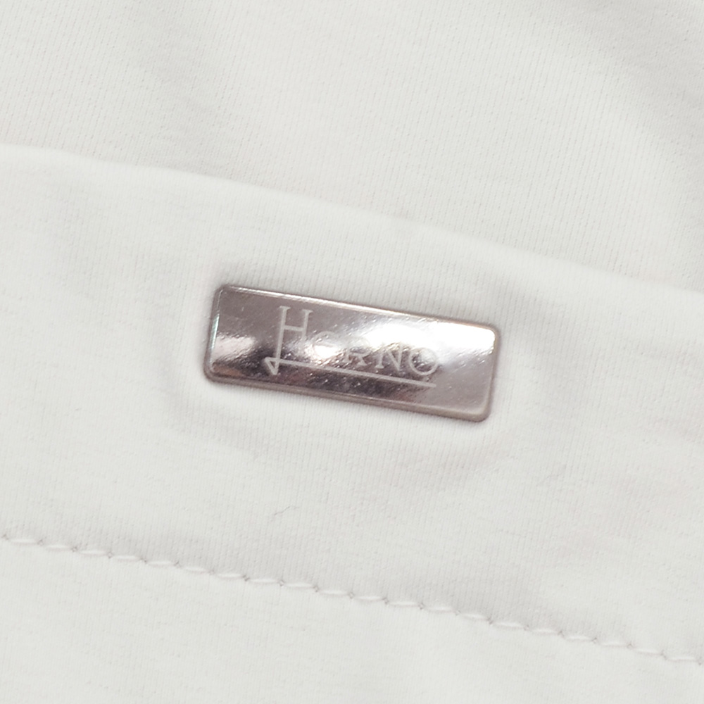 ヘルノ HERNO ナイロンパーカー メンズ フーディーブルゾン ナイロンジャージー NYLON JERSEY ライトグレー リラックスフィット ジップアップ 国内正規品の画像