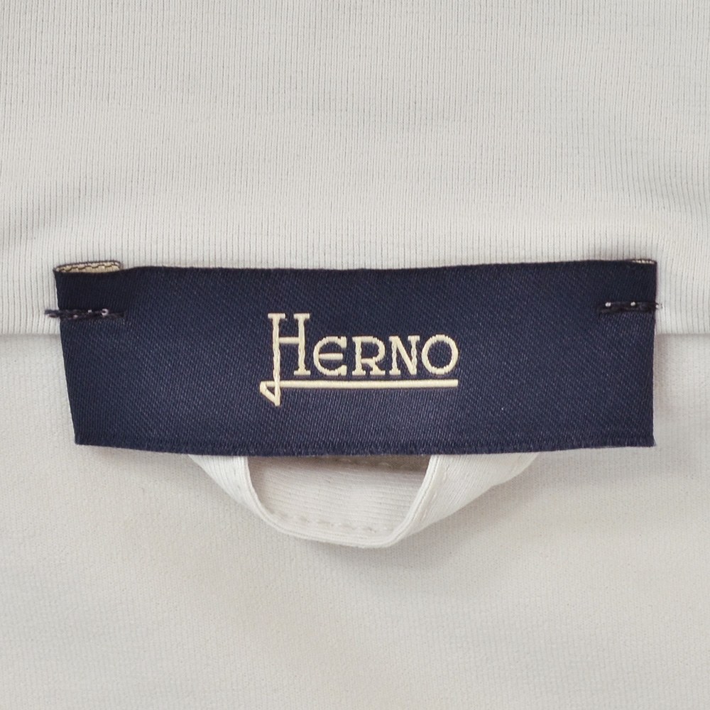 ヘルノ HERNO ナイロンパーカー メンズ フーディーブルゾン ナイロンジャージー NYLON JERSEY ライトグレー リラックスフィット ジップアップ 国内正規品の画像