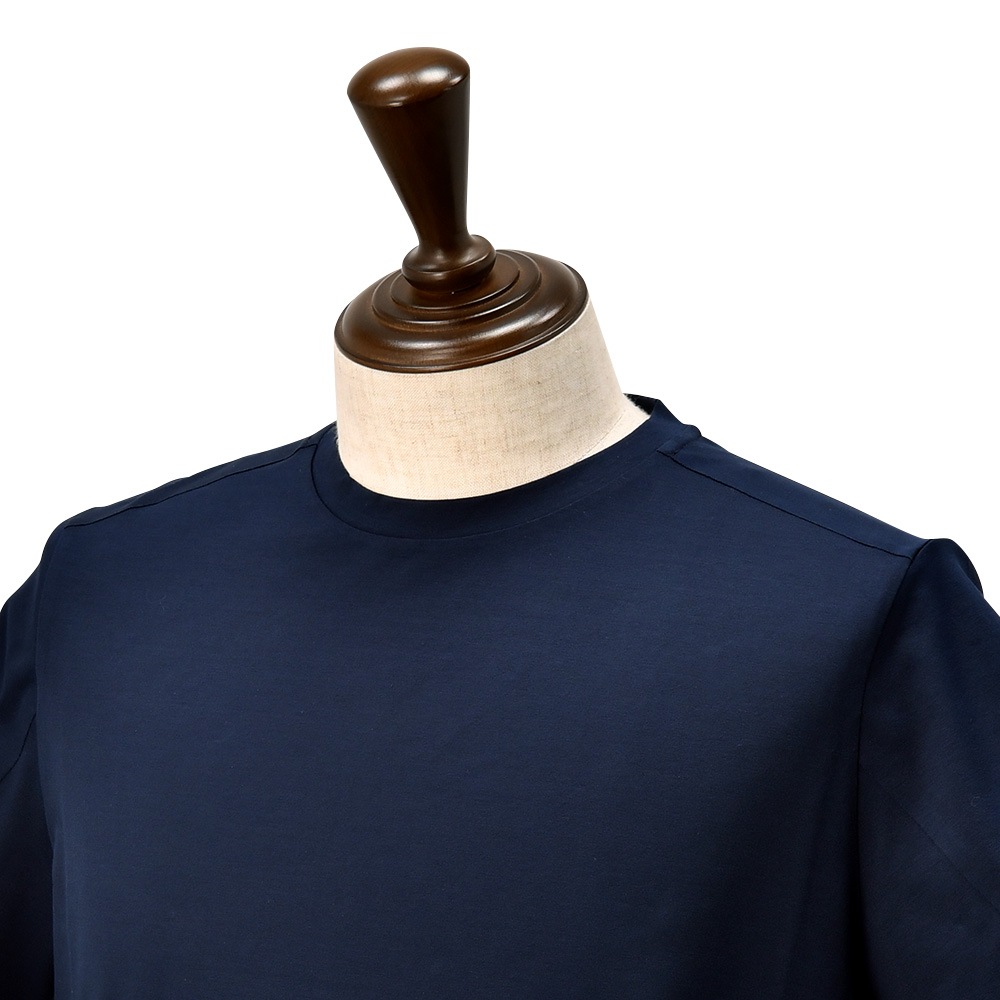 ヘルノ HERNO 半袖Tシャツ メンズ クルーネックカットソー コットンジャージー ネイビー  圧着テープ仕様 国内正規品 でらでら 公式ブランド｜deradera｜03