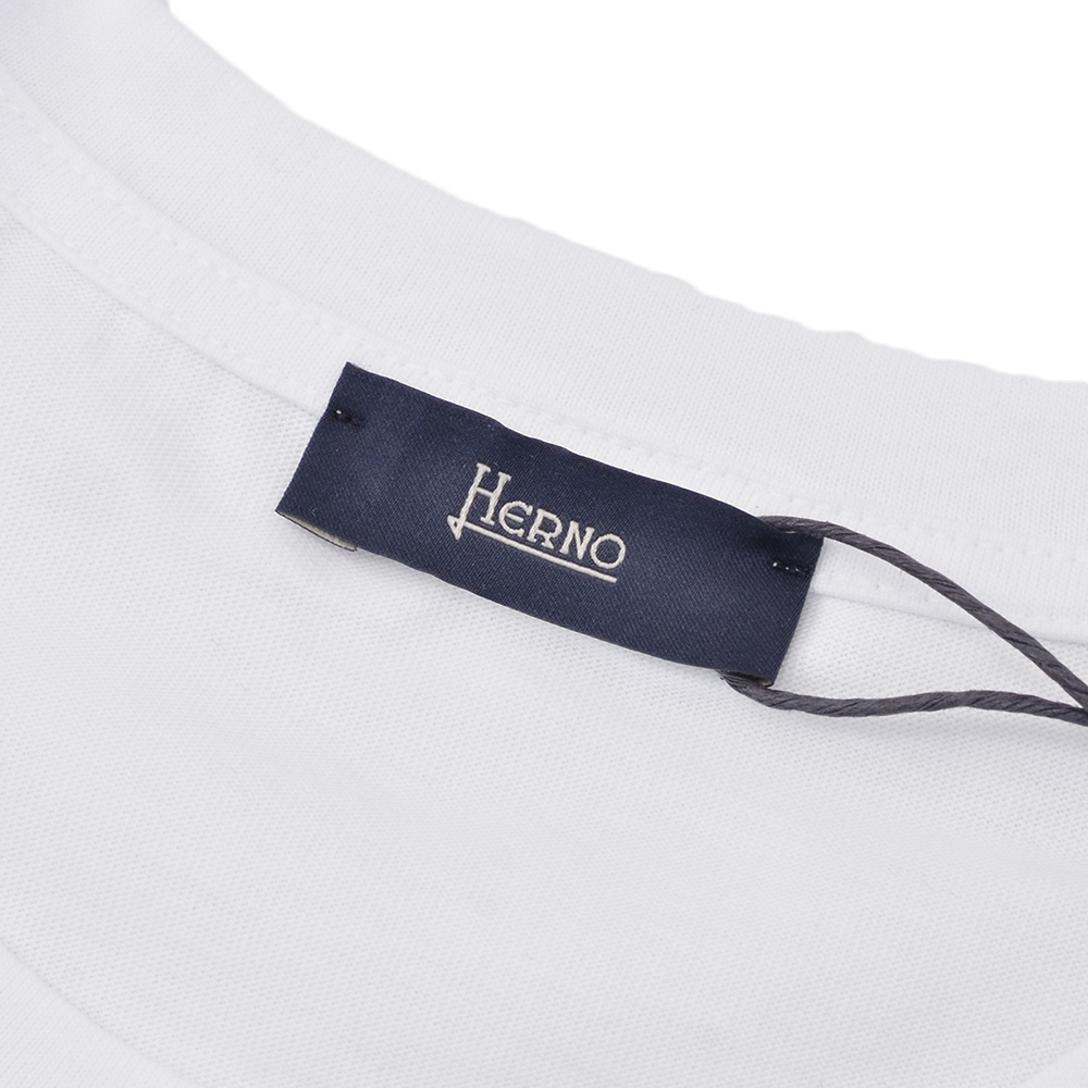 HERNO（ヘルノ） 半袖Tシャツ メンズ クルーネックカットソー 同色ロゴ