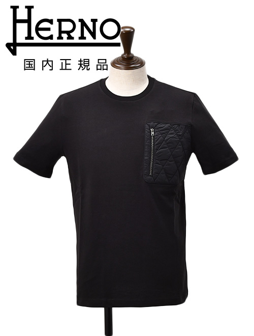 HERNO（ヘルノ） 半袖Tシャツ メンズ クルーネックカットソー コットン