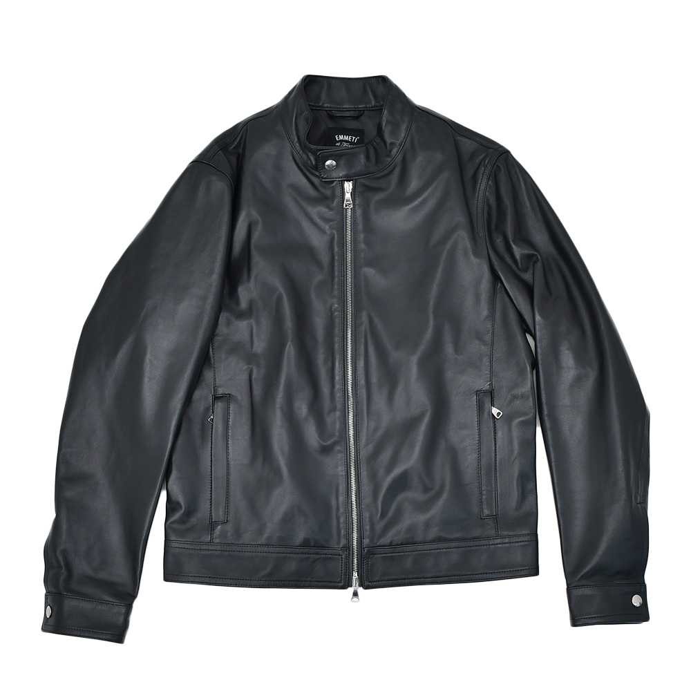 エンメティ EMMETI シングルライダースジャケット メンズ レザー