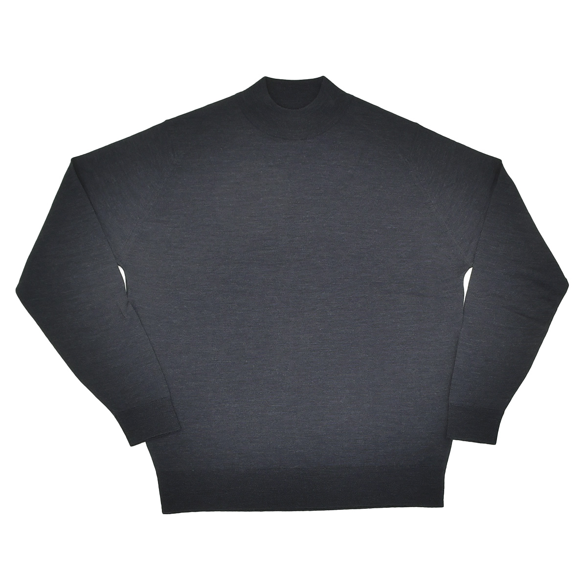 JOHN SMEDLEY モックネックセーター ブラック 別注】JOHN SMEDLEY