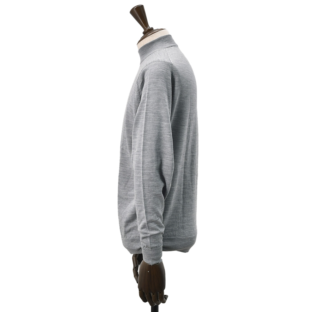 【現行】ジョンスメドレー☆薄手　クールネック　ニット　グレー JOHN SMEDLEY（ジョンスメドレー） モックネックニット メンズ KILDAY