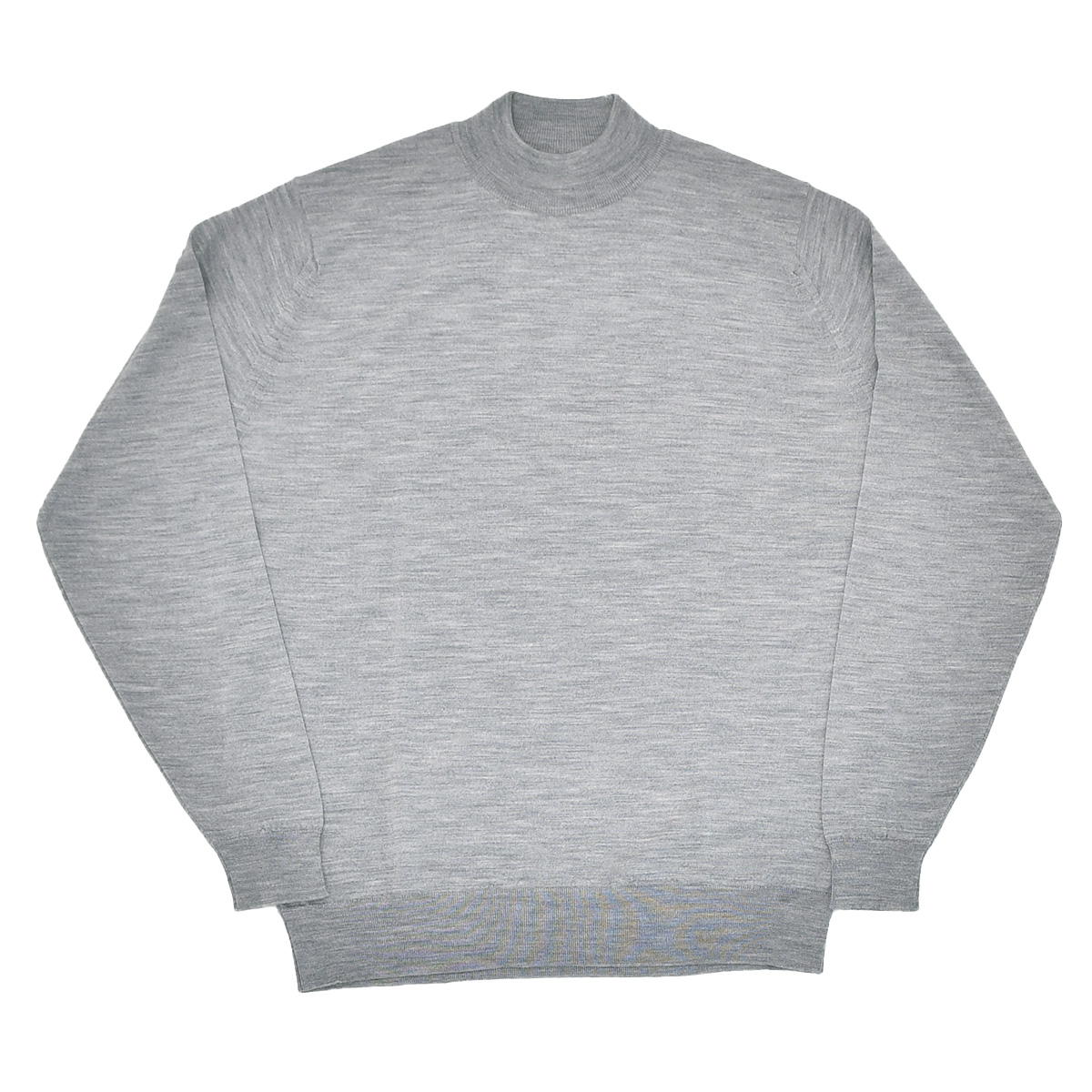 JOHN SMEDLEY モックネック ニット グレー 英国製M メリノウール JOHN SMEDLEY（ジョンスメドレー） モックネックニット メンズ KILDAY