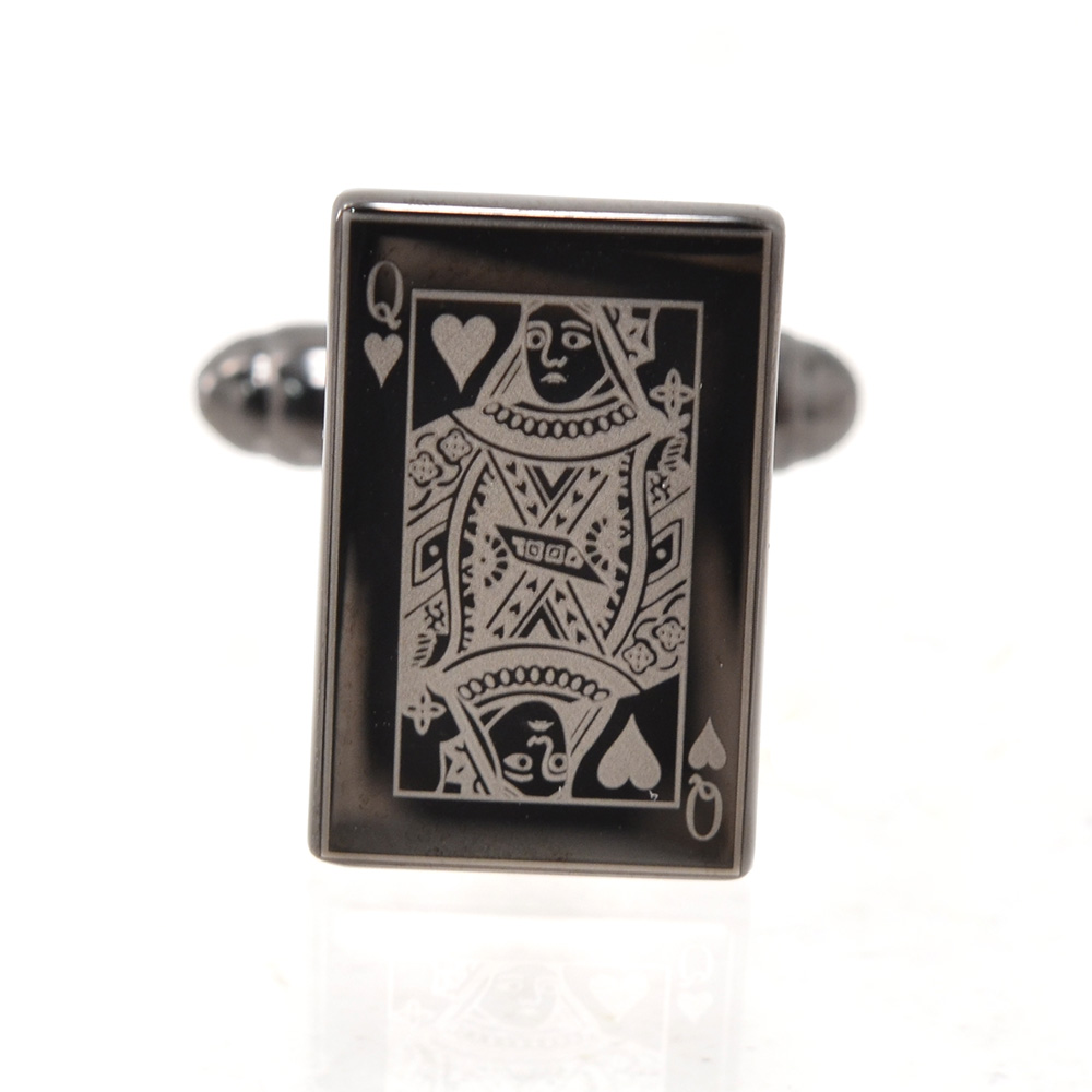 ■新品同様■ SIMON CARTER  サイモンカーター トランプ キング クイーン カフスボタン カフリンクス アクセサリー シルバー系 BK9894 サイモンカーター SIMON CARTER カフリンクス メンズ カフス