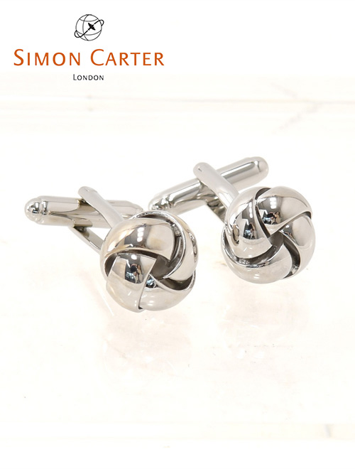 サイモンカーター SIMON CARTER カフリンクス メンズ CNOT ノットカフス 結び目モチーフ シルバー 真鍮 アクセサリー イギリスブランド :knot:メンズブランドでらでら公式SHOP