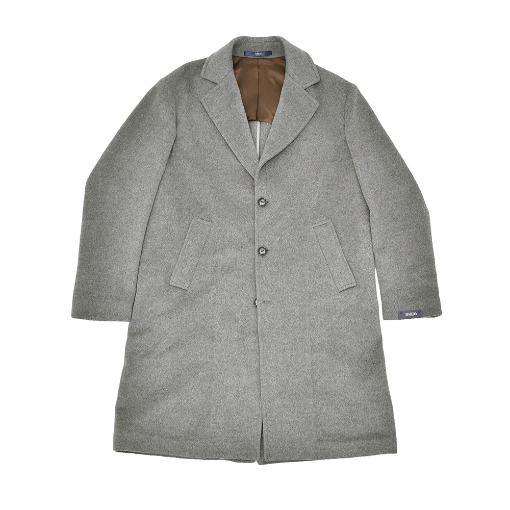 バルバ BARBA チェスターコート メンズ KOBE カシミヤ ブラック 黒
