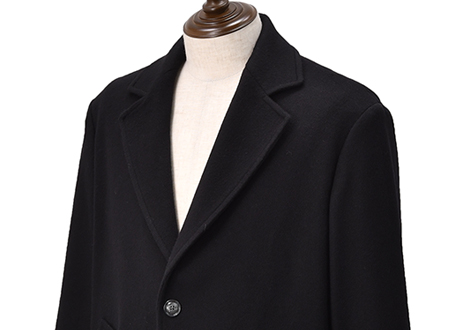 バルバ BARBA チェスターコート メンズ KOBE カシミヤ ブラック 黒