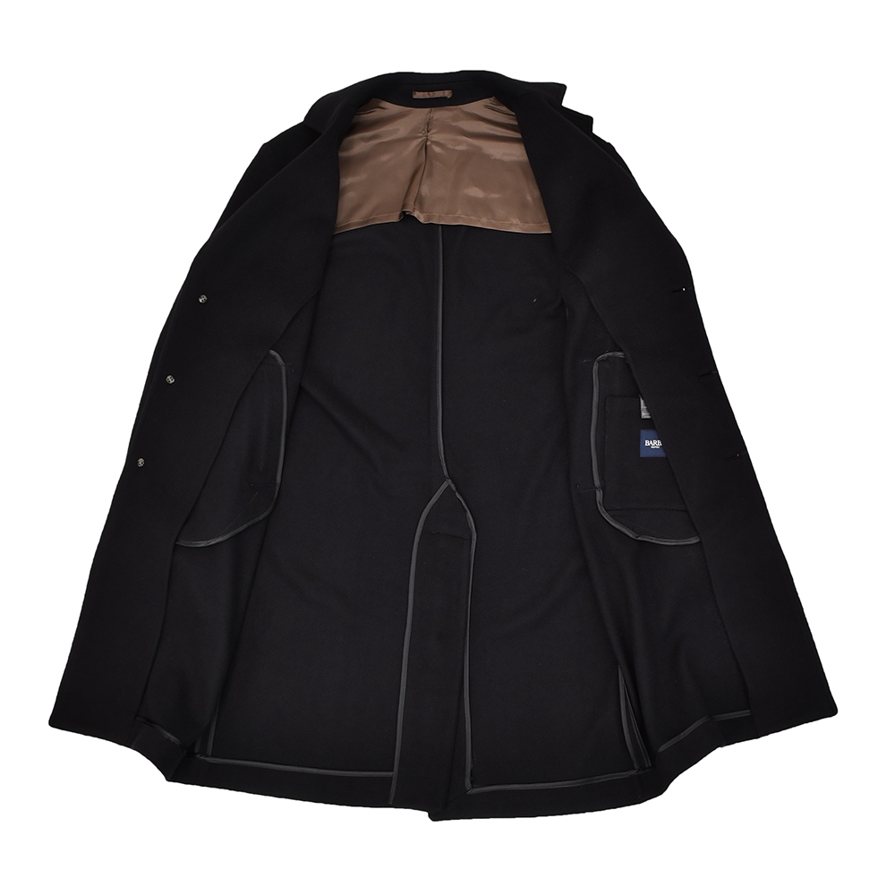 バルバ BARBA チェスターコート メンズ KOBE カシミヤ ブラック 黒