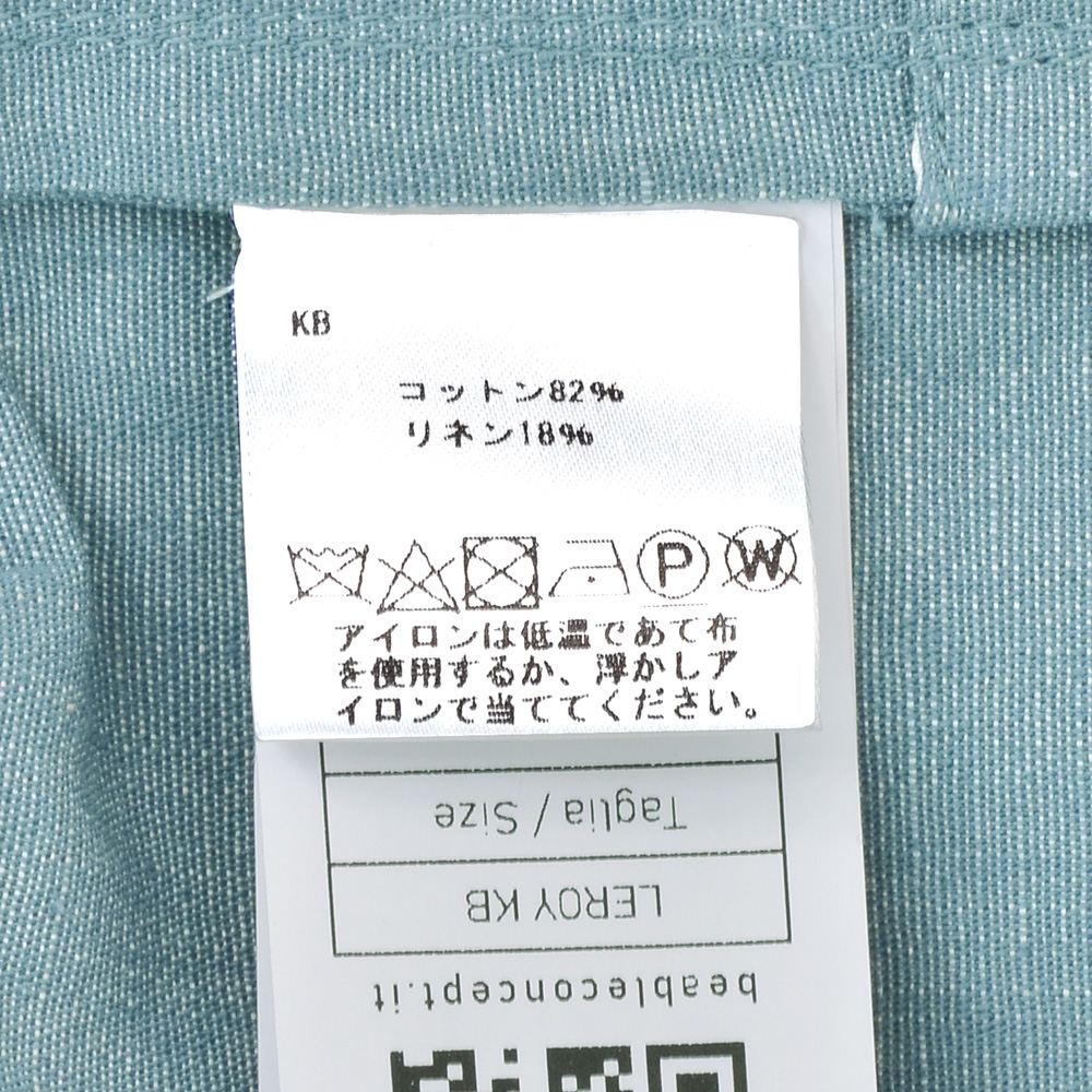 ビーエイブル BE ABLE シャツアウター メンズ シャツブルゾン LEROY リロイ コットンリネン スモークブルー リラックスフィット 製品染め 薄手 国内正規品の画像