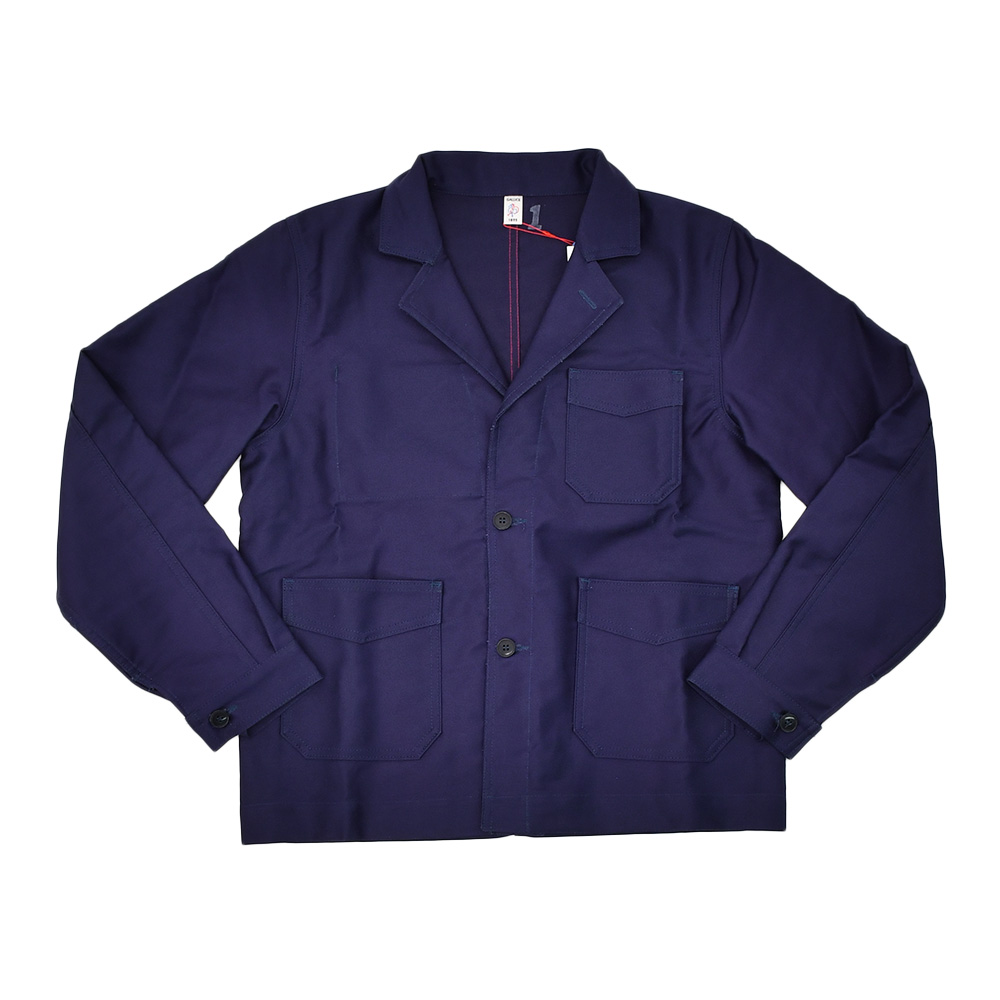 LE TRAVAILLEUR GALLICE　モールスキンカバーオール　ブルー ル トラヴァイユール ガリス LE TRAVAILLEUR GALLICE カバーオール