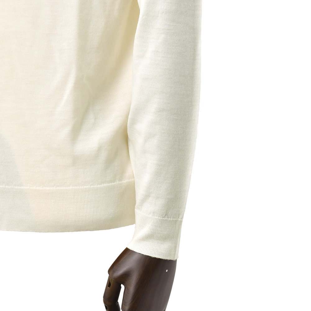 ジョンスメドレー　ホワイト　タートルネック　白　L 定番 JOHN SMEDLEY ジョンスメドレー タートルネックニット メンズ