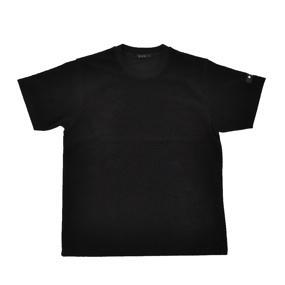 タトラス TATRAS 半袖Tシャツ メンズ ロジェーロ LOGELO クルーネックカットソー パイルジャガード生地 ブラック 黒 モノグラムパターン 国内正規品 |  | 01
