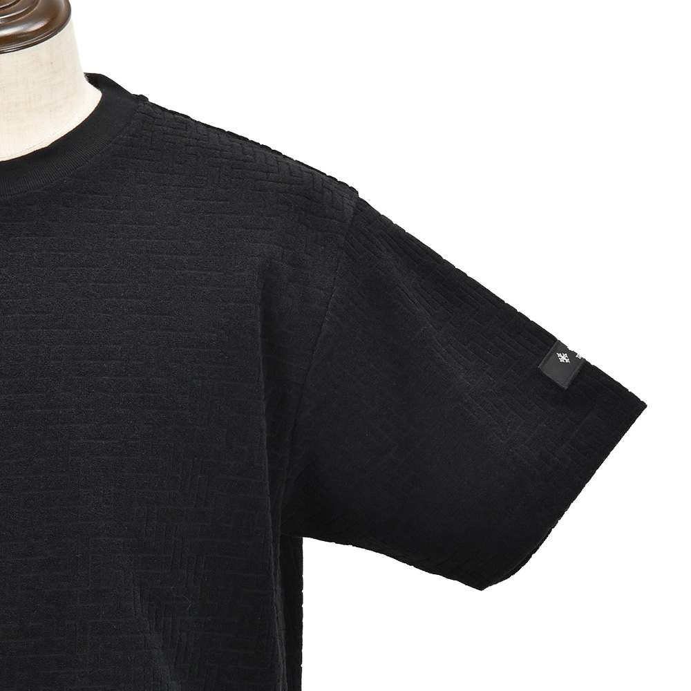 タトラス TATRAS 半袖Tシャツ メンズ ロジェーロ LOGELO クルーネックカットソー パイルジャガード生地 ブラック 黒 モノグラムパターン 国内正規品 |  | 06