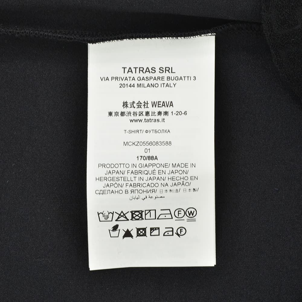 タトラス TATRAS 半袖Tシャツ メンズ ロジェーロ LOGELO クルーネックカットソー パイルジャガード生地 ブラック 黒 モノグラムパターン 国内正規品 |  | 09