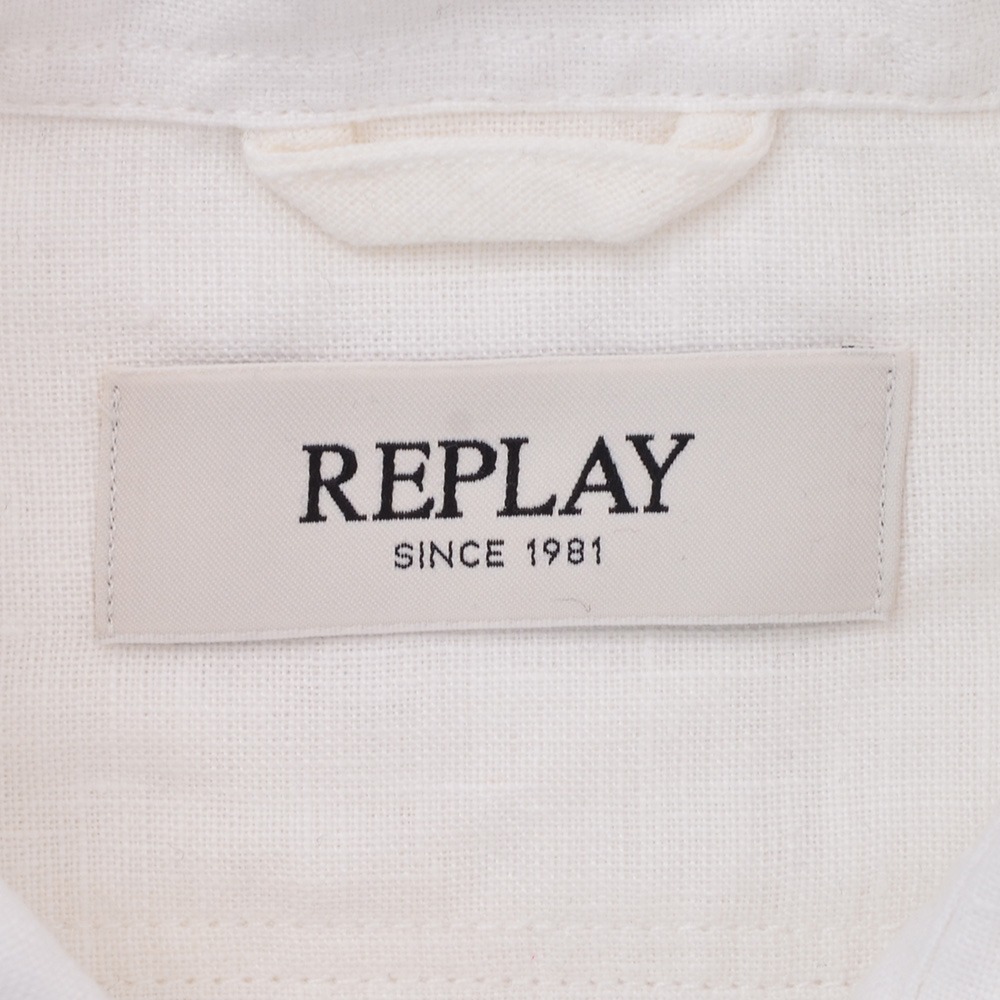 リプレイ REPLAY 長袖カジュアルシャツ メンズ リネン生地 CPO型
