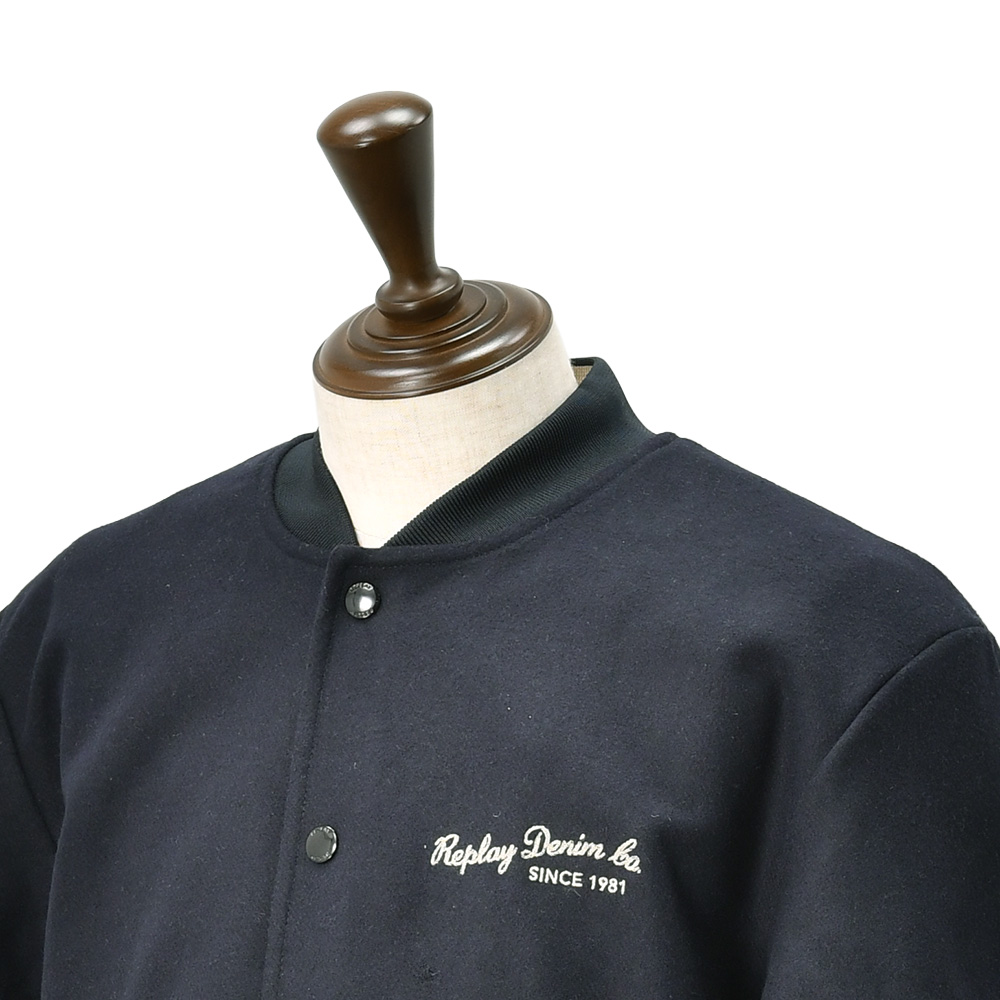 リプレイ REPLAY スタジャン メンズ ボンバージャケット ブレンド