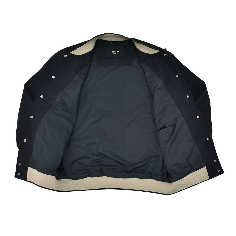 リプレイ REPLAY スタジャン メンズ ボンバージャケット ブレンド