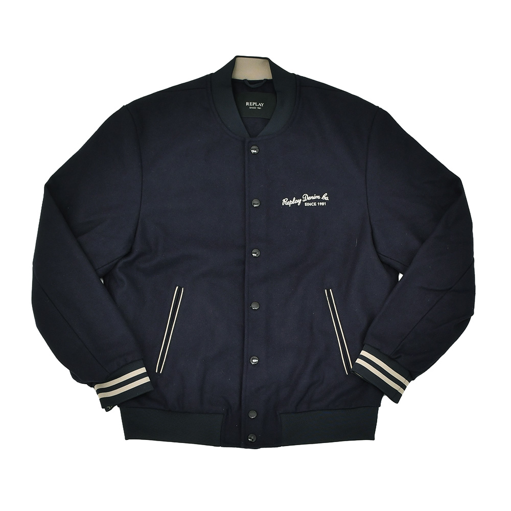 リプレイ REPLAY スタジャン メンズ ボンバージャケット ブレンド