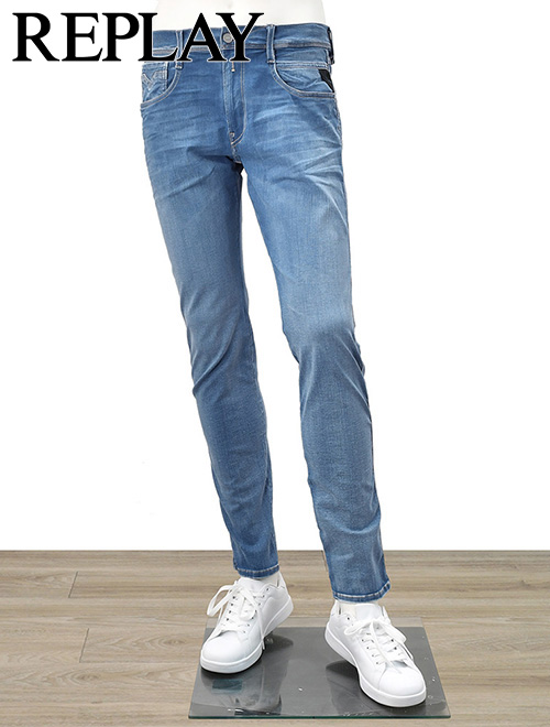 リプレイ/HYPERFLEX RE−USED X．L．I．T．E．デニムパンツ ANBASS REPLAY（リプレイ） メンズジーンズ ANBASS HYPERFLEX X.L.I.T.E. RE