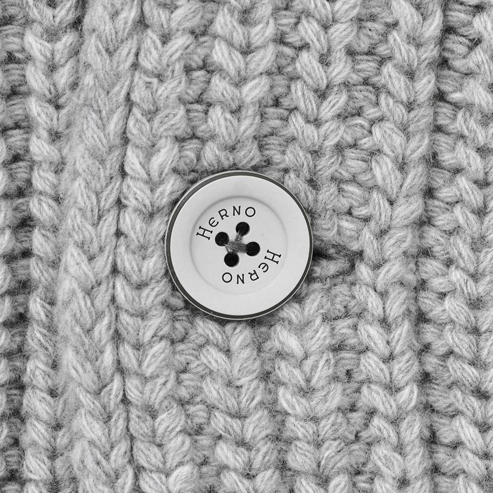 HERNO　ヘルノ　ウールジャケット　カーディガン　カシミヤ混 ヘルノ HERNO カシミヤ 100％ ニットジャケット カーディガン グレー