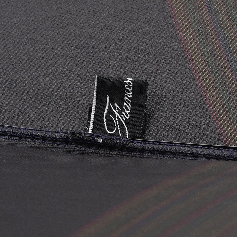 マリアフランチェスコ Maglia Francesco 長傘 メンズ アンブレラ マルチカラー細ボーダー ポリエステルジャガード生地 ネイビー 紺 【ラッピング不可】の画像