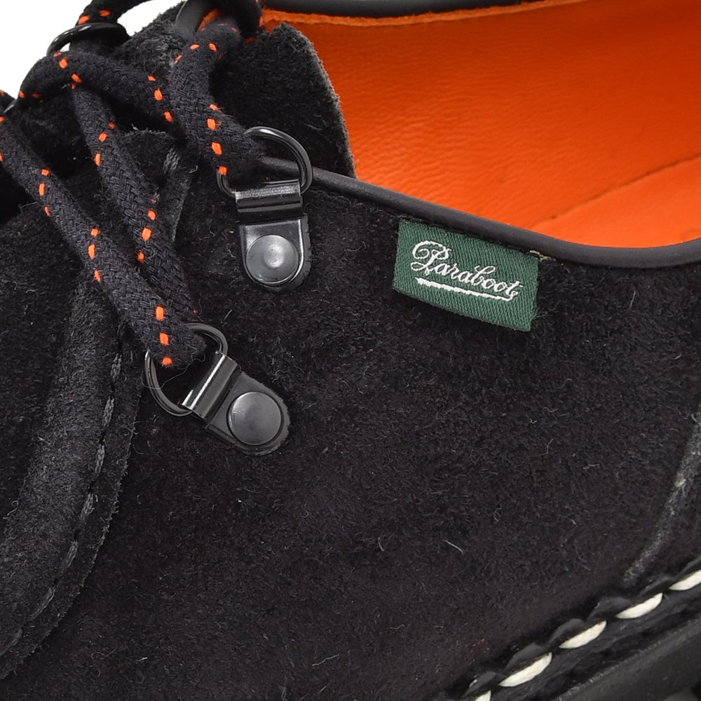 パラブーツ PARABOOT チロリアンシューズ メンズMICHAEL ANNEAUX ミカエル アノー ブラック 黒 牛革スエード ラバーソール レースアップ 国内正規品の画像