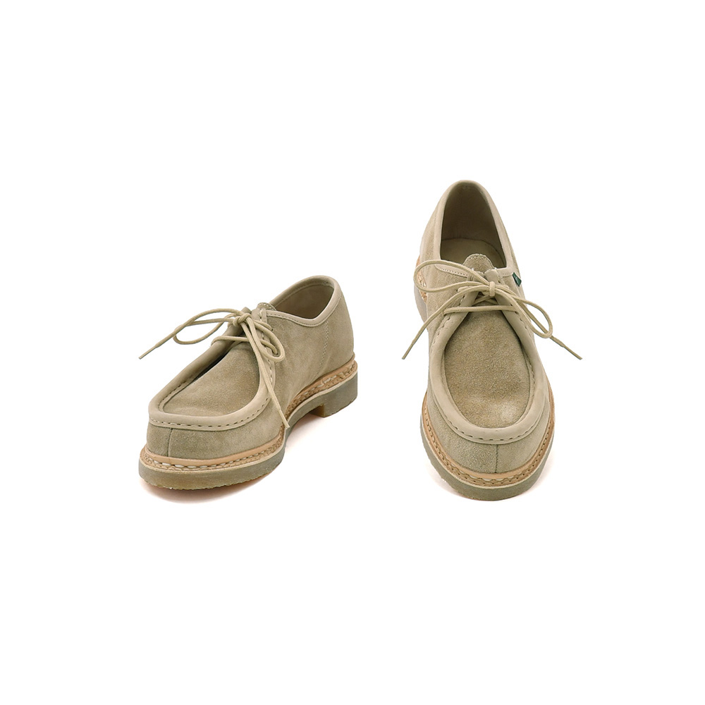 パラブーツ PARABOOT チロリアンシューズ メンズ MICKA ミクカ ライトベージュ ベロアスエードレザー ARIOラバーソール レースアップ 国内正規品の画像