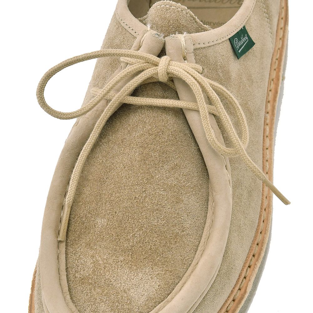 パラブーツ PARABOOT チロリアンシューズ メンズ MICKA ミクカ ライトベージュ ベロアスエードレザー ARIOラバーソール レースアップ 国内正規品の画像