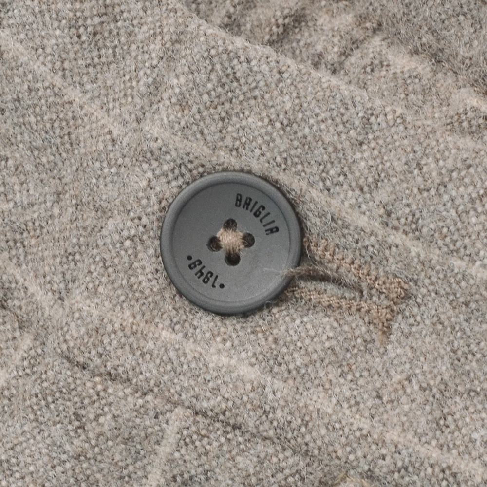 ブリリア BRIGLIA1949 イージースラックス メンズ ストライプ柄パンツ MONTREALP アクティブメリノウール グレージュ×ベージュ 国内正規品_9