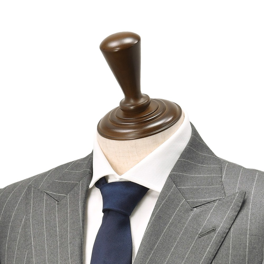 エルメネジルド ゼニア cloth by Ermenegildo Zegna シングルスーツ メンズ 2つ釦フロント グレー スペルラティボ ELECTA エレクタ ウール ピークドラペルの画像