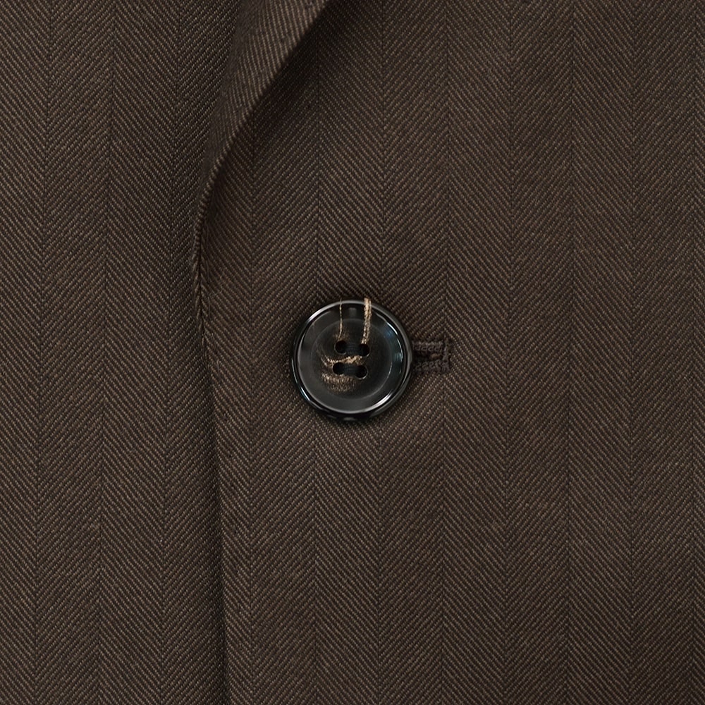 エルメネジルド ゼニア cloth by Ermenegildo Zegna スリーピーススーツ メンズ エレクタウール ヘリンボン柄 ブラウン スペルラティボ 日本製の画像
