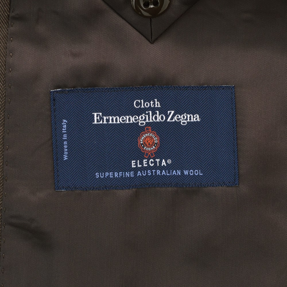 エルメネジルド ゼニア cloth by Ermenegildo Zegna スリーピーススーツ メンズ エレクタウール ヘリンボン柄 ブラウン スペルラティボ 日本製の画像