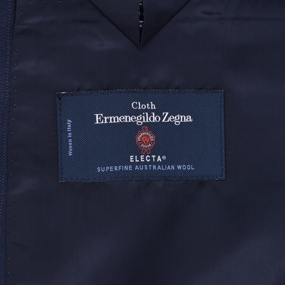 エルメネジルド ゼニア cloth by Ermenegildo Zegna シングルスーツ メンズ エレクタウール生地 ELECTA ピンストライプ柄 ネイビー スペルラティボ 日本製の画像