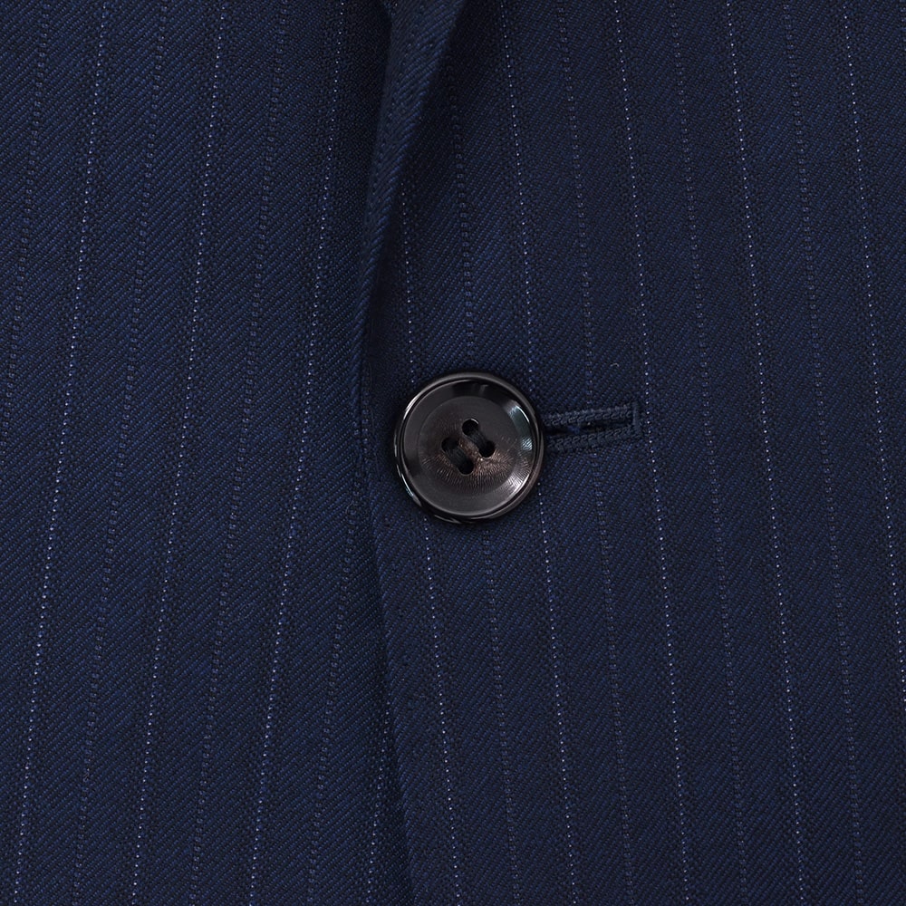 エルメネジルド ゼニア cloth by Ermenegildo Zegna シングルスーツ メンズ エレクタウール生地 ELECTA ピンストライプ柄 ネイビー スペルラティボ 日本製の画像