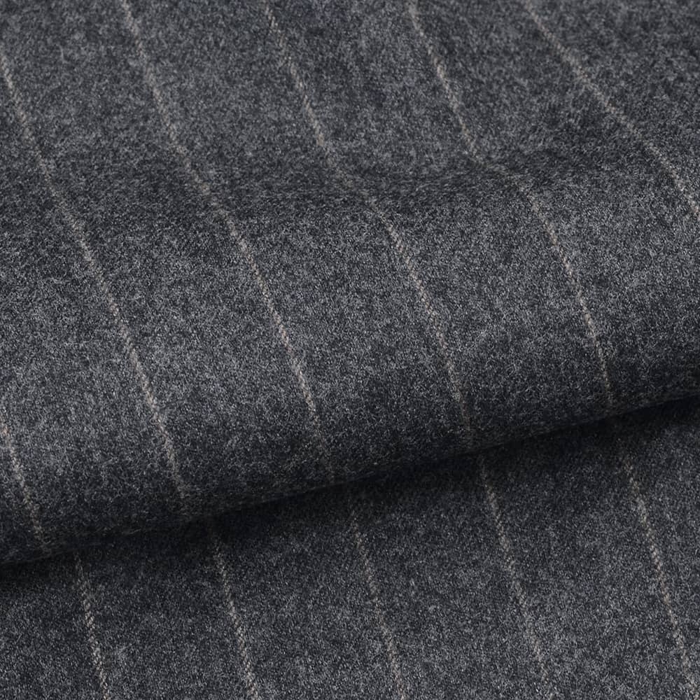 ヴィターレ バルベリス カノニコ VITALE BARBERIS CANONICO シングルスーツ メンズ ウールフランネルチャコールグレー ストライプ柄 スペルラティボの画像