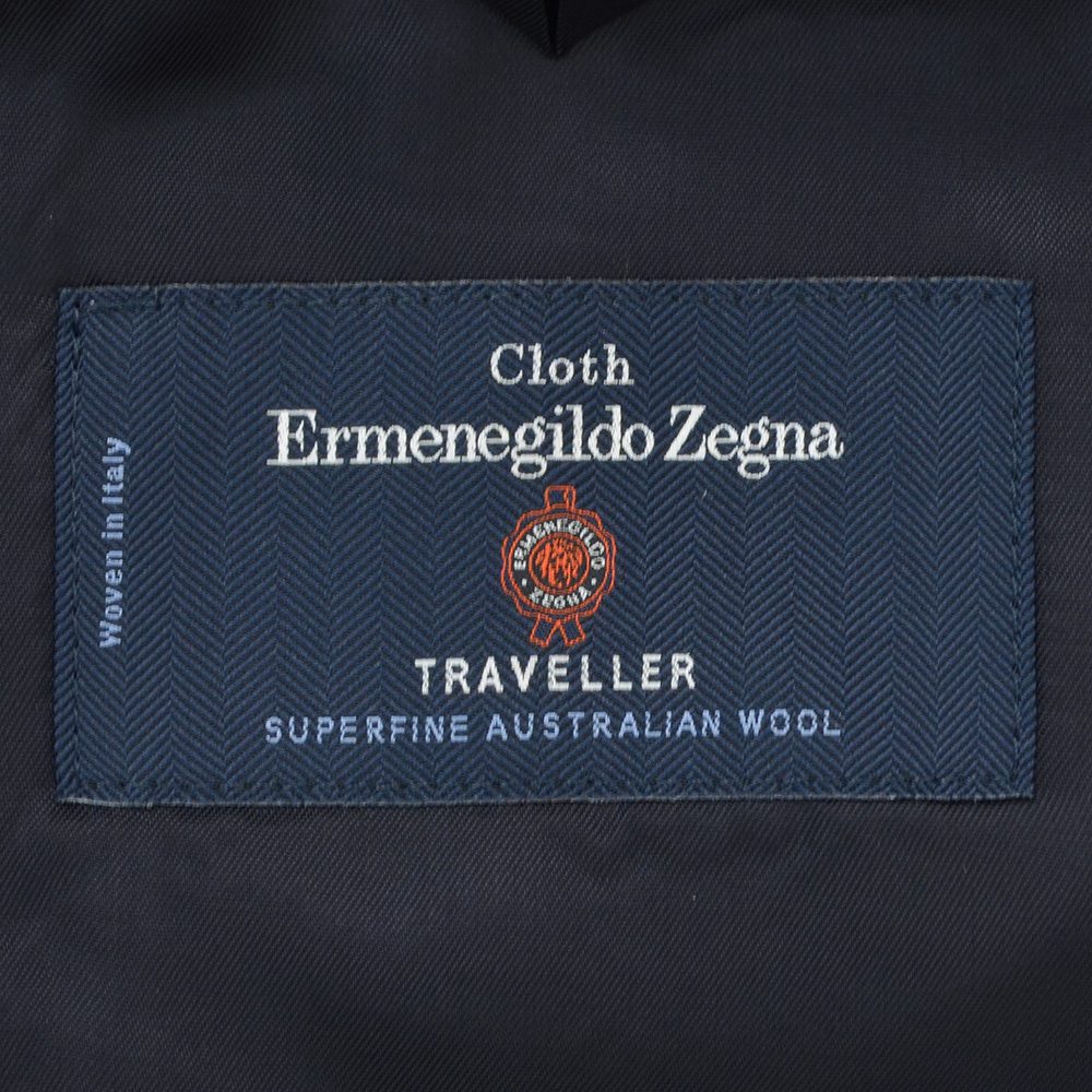 エルメネジルド ゼニア cloth by Ermenegildo Zegna スリーピーススーツ メンズ サマーウール TRAVELLER トラベラー ネイビー 紺 スペルラティボの画像