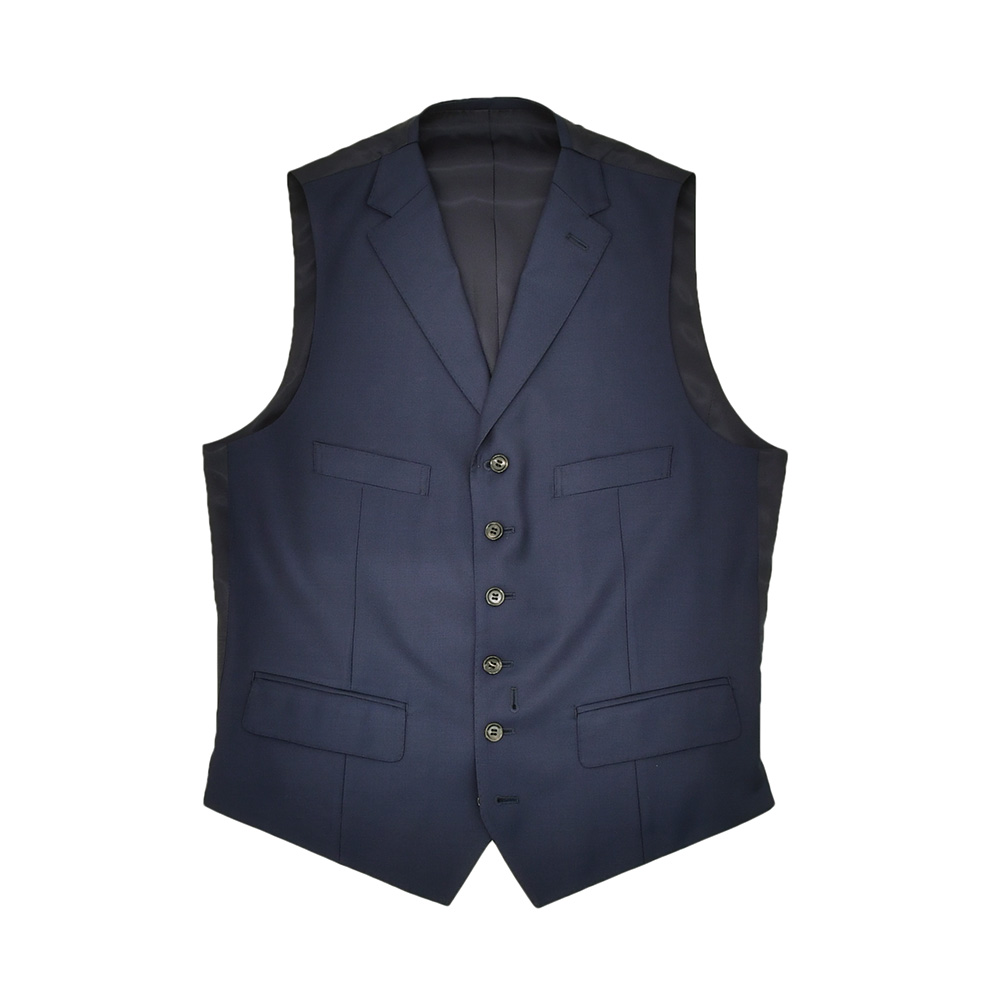極美品 エルメネジルドゼニア 本切羽 ウール ネイビー 3ピース スーツ エルメネジルド ゼニア cloth by Ermenegildo Zegna スリーピース