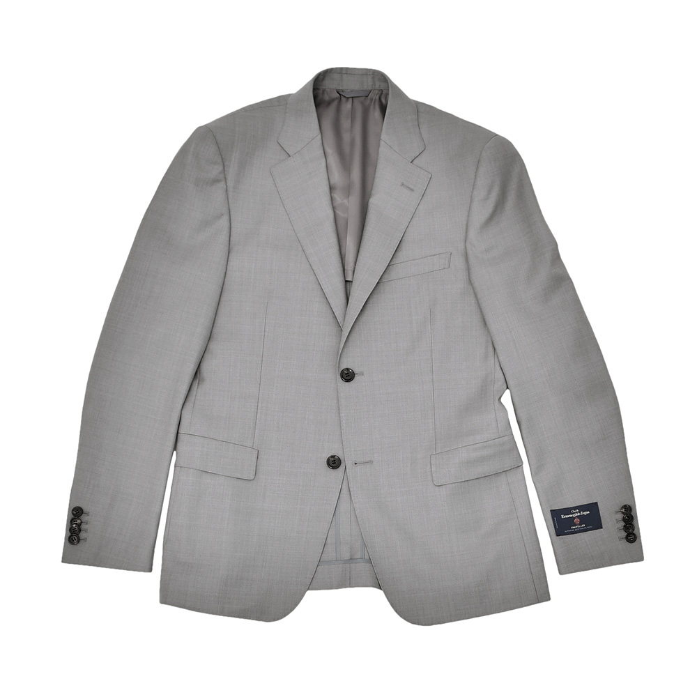 エルメネジルド ゼニア cloth by Ermenegildo Zegna シングルスーツ メンズ サマーウール生地 TRAVELLER トラベラー ライトグレー スペルラティボの画像
