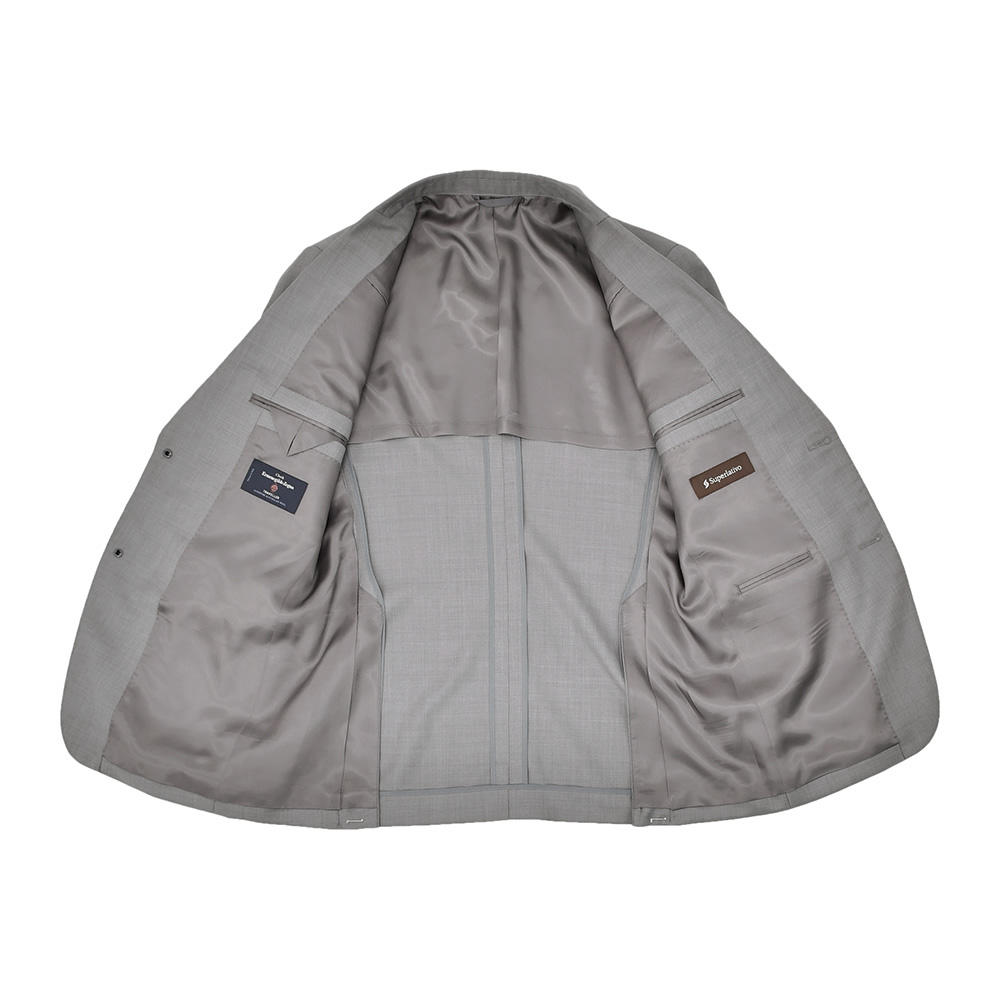 エルメネジルド ゼニア cloth by Ermenegildo Zegna シングルスーツ メンズ サマーウール生地 TRAVELLER トラベラー ライトグレー スペルラティボの画像