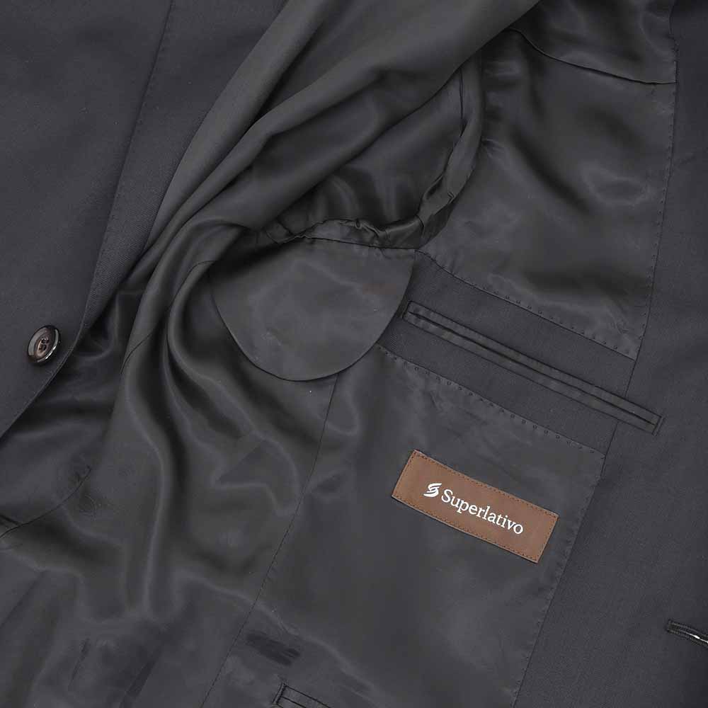 エルメネジルド ゼニア cloth by Ermenegildo Zegna シングルスーツ メンズ 1プリーツスラックス ウール生地 トラベラー ブラック 黒 スペルラティボの画像