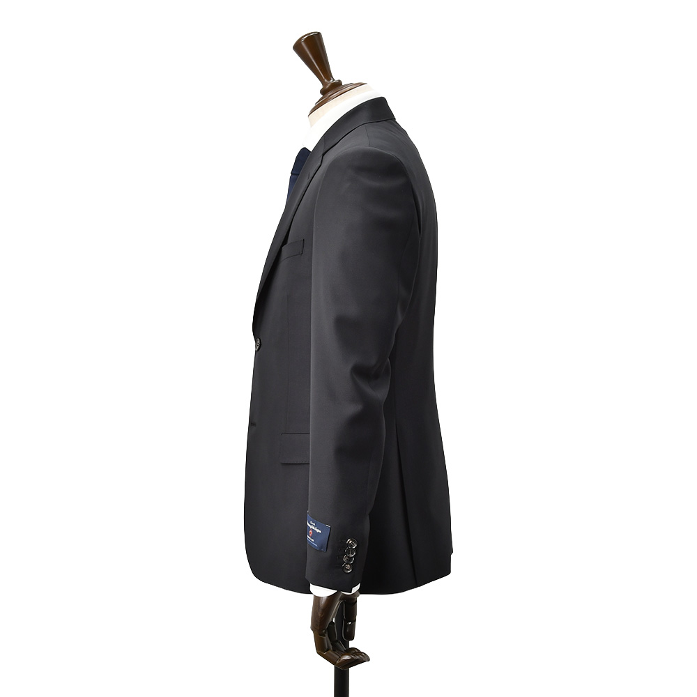 エルメネジルド ゼニア cloth by Ermenegildo Zegna シングルスーツ メンズ 1プリーツスラックス ウール生地 トラベラー ブラック 黒 スペルラティボの画像
